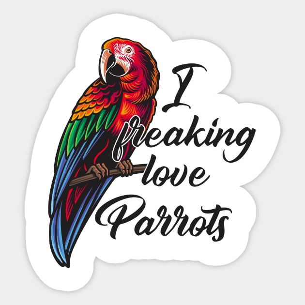 Parrot Lovers Funny Gift Sticker by Foxxy Merch